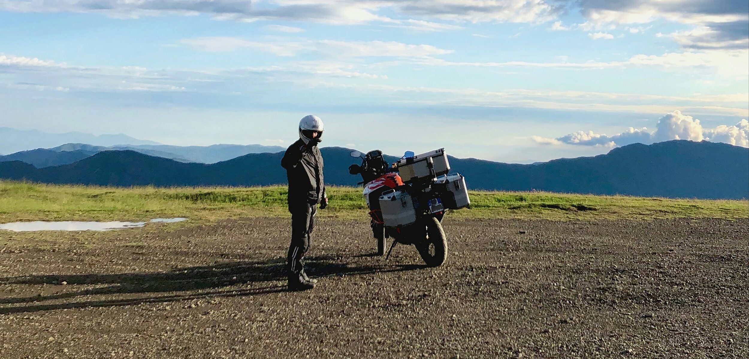 Croce Arcana pass viewpoint reached by motorcycle